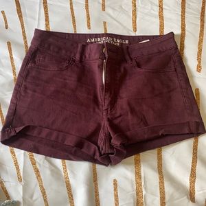 AMERICAN EAGLE HIGH WAISTED JEAN SHORTS